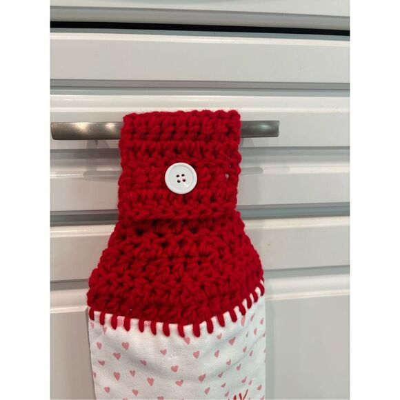 Crochet Top Kitchen Towel- This is the way to my heart-stitch - Picture 2 of 2